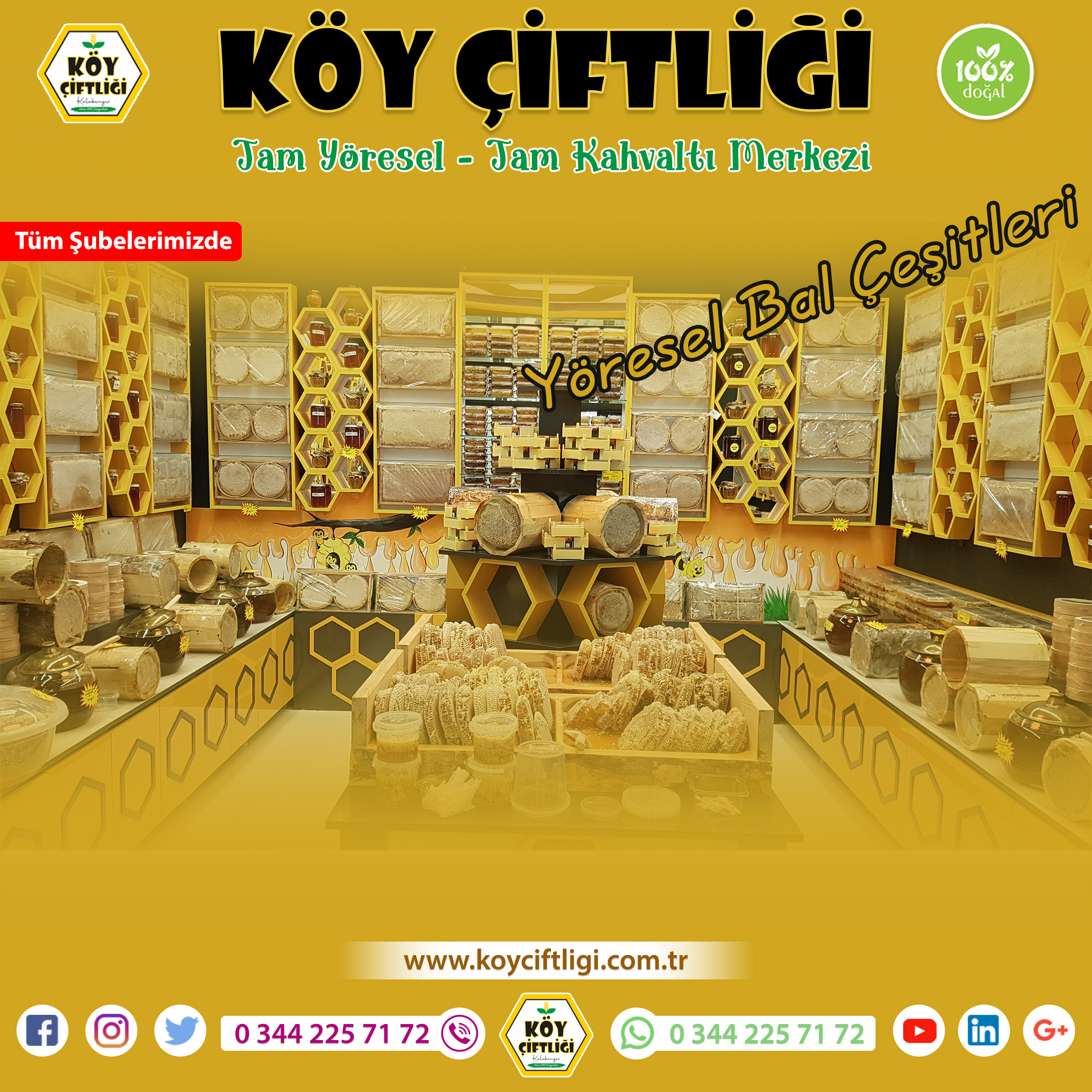 %100 Doğal Yöresel Bal Çeşitleri KÖY ÇİFTLİĞİ ’nde   