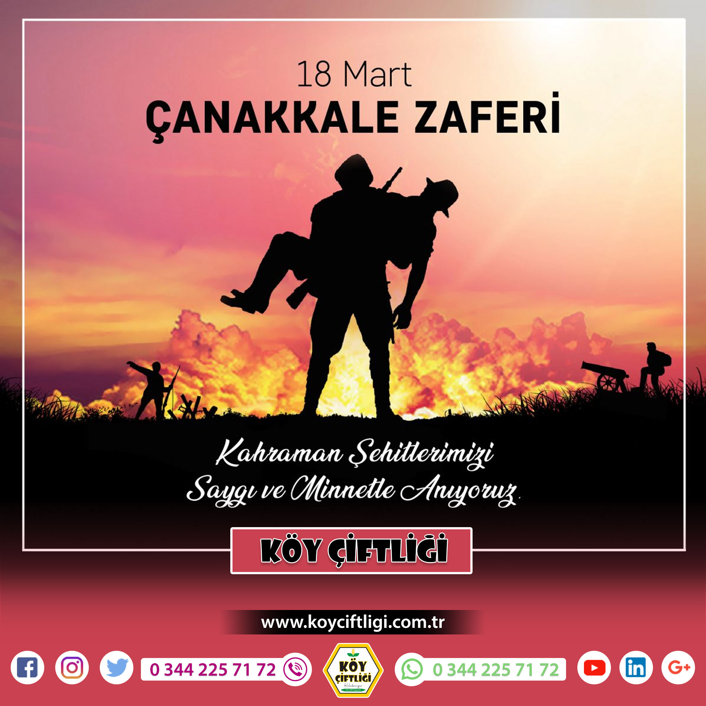 18 Mart Çanakkale Zaferi nedeniyle Kahraman Şehitlerimiz Saygı ve Minnetle Anıyoruz...