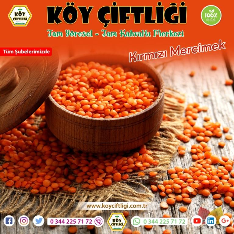 Kırmızı Mercimek  KÖY ÇİFTLİĞİ ’nde 