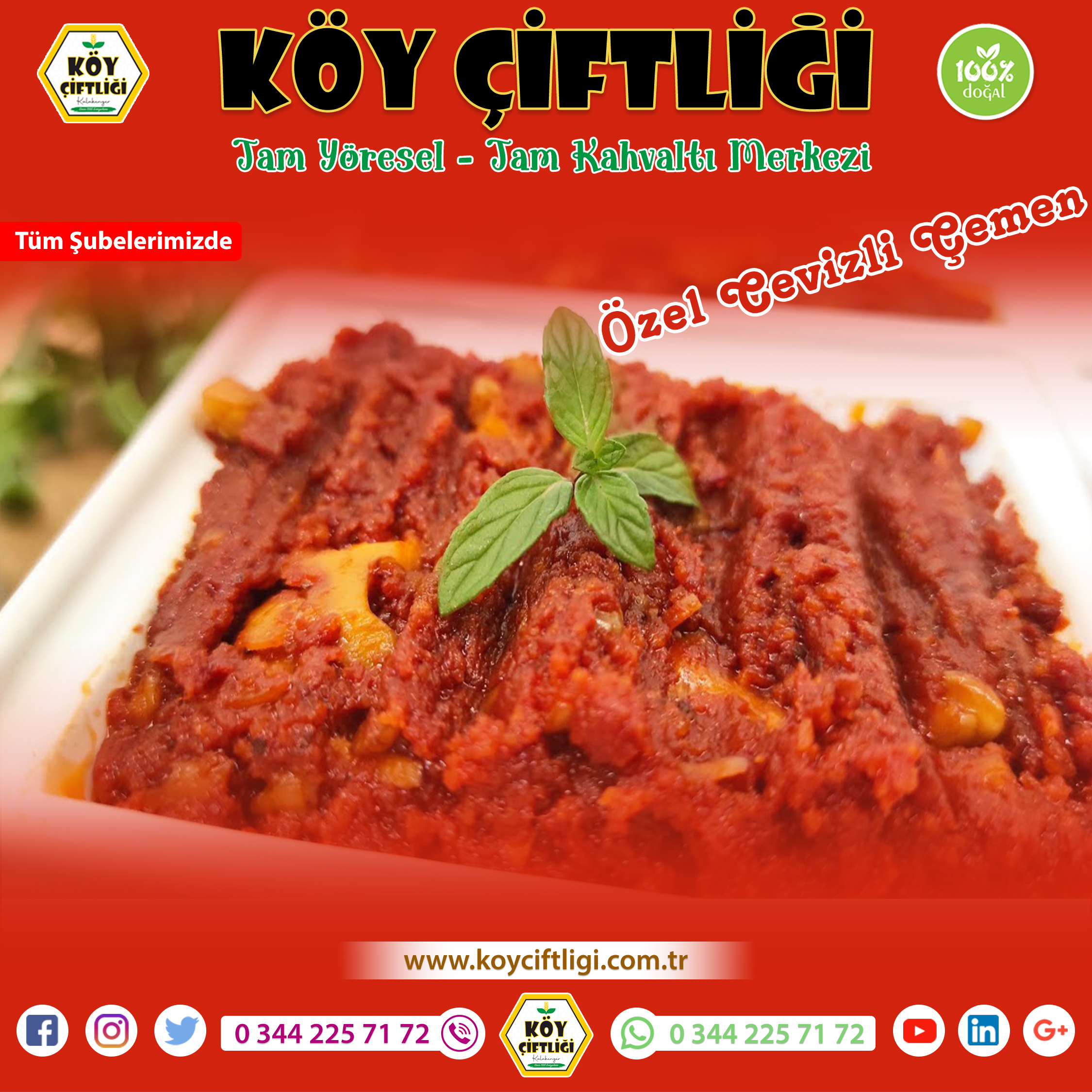 Özel Cevizli Çemen KÖY ÇİFTLİĞİ ’nde