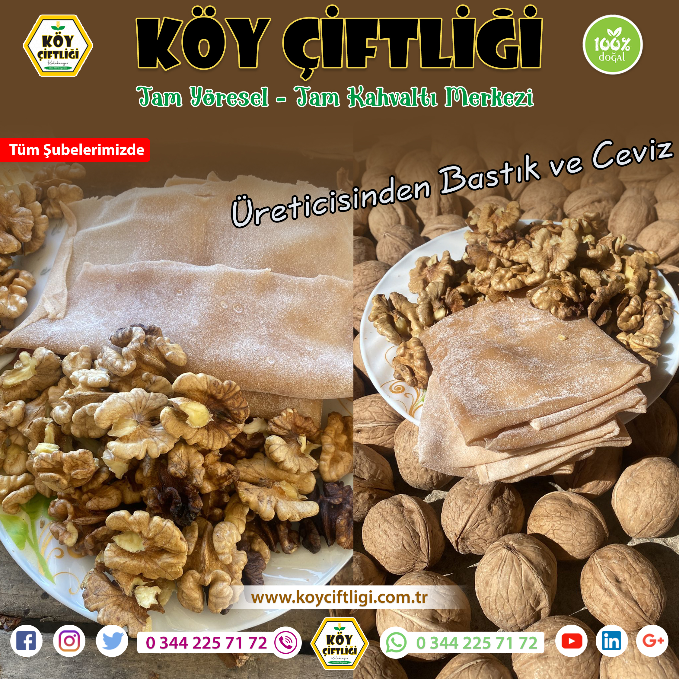 Üreticisinden Bastık ve Ceviz KÖY ÇİFTLİĞİ ’nde 